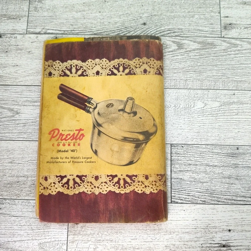 Presto Cooker Recipe Manual Booklet 1955 for Stovetop Pressure Pan w Time Tables